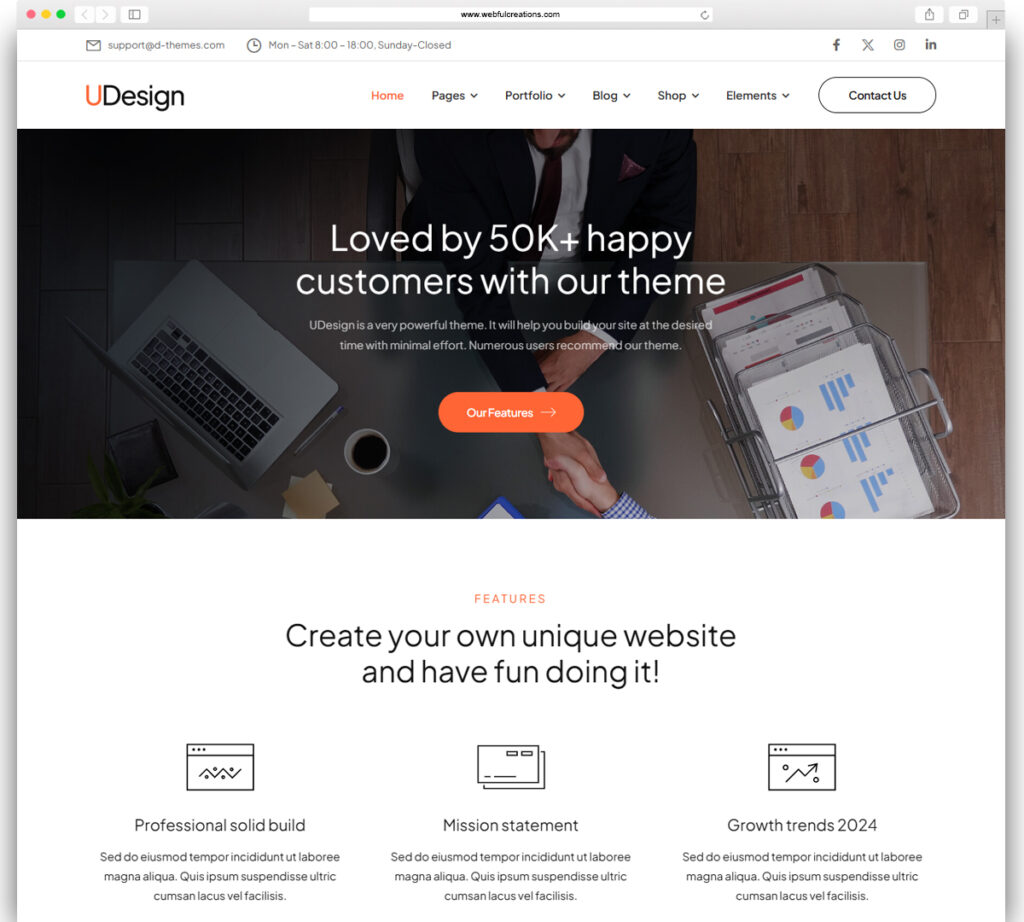 uDesign | Multipurpose WordPress Theme