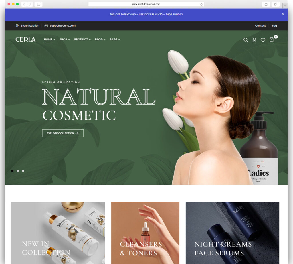 Cerla – Cosmetics WooCommerce WordPress Theme