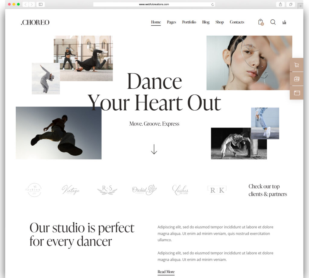 Choreo - Dance Studio & School WordPress Theme