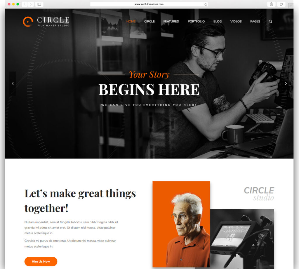 Circle - Filmmakers & Movie Studios WordPress theme
