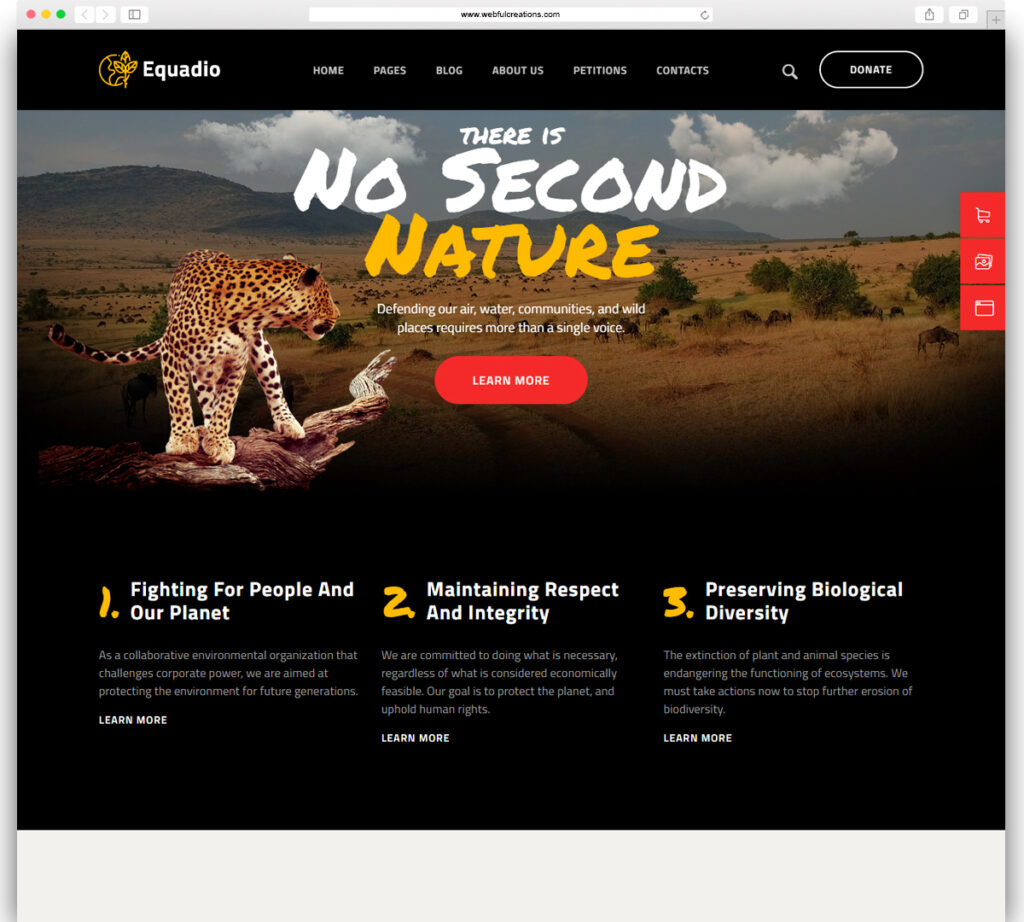 Equadio - Non-Profit and Environmental WordPress Theme