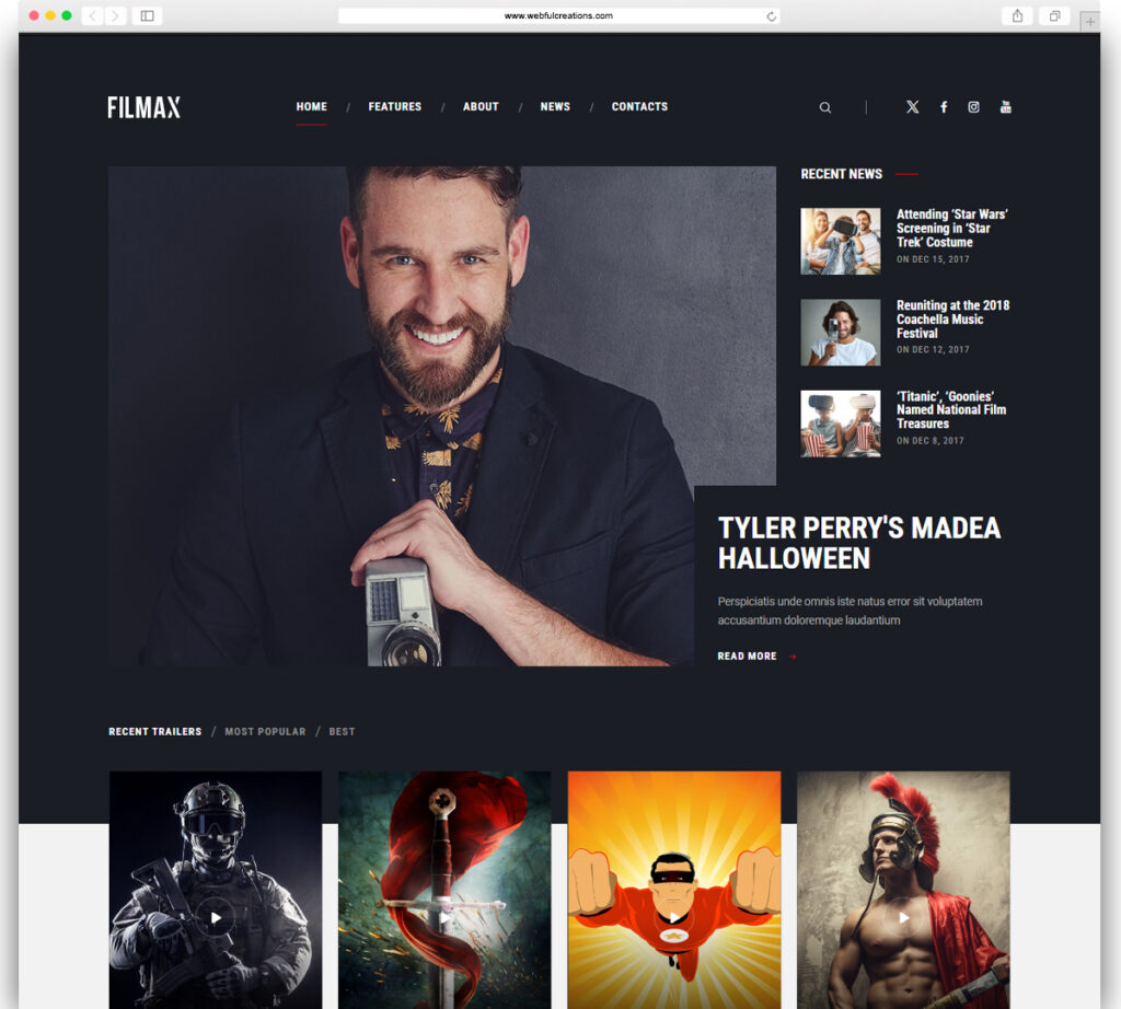 Filmax | Cinema & Movie News Magazine WordPress Theme