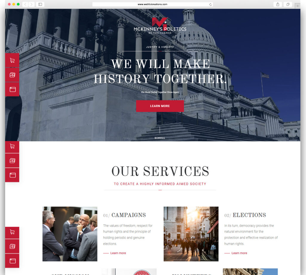MCKinney's Politics | Elections Campaign & Social Activism WordPress Theme