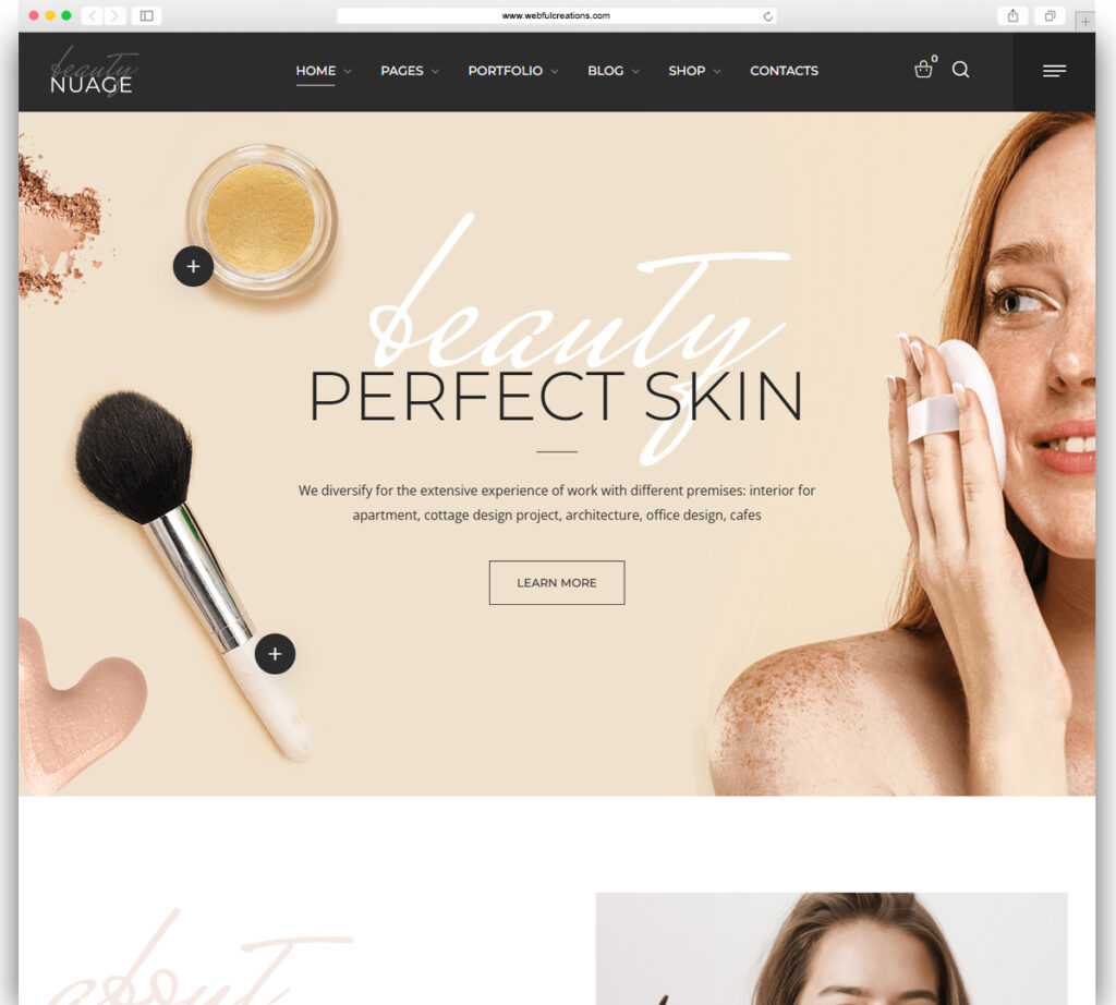 Nuage - Cosmetics & Beauty WordPress Theme