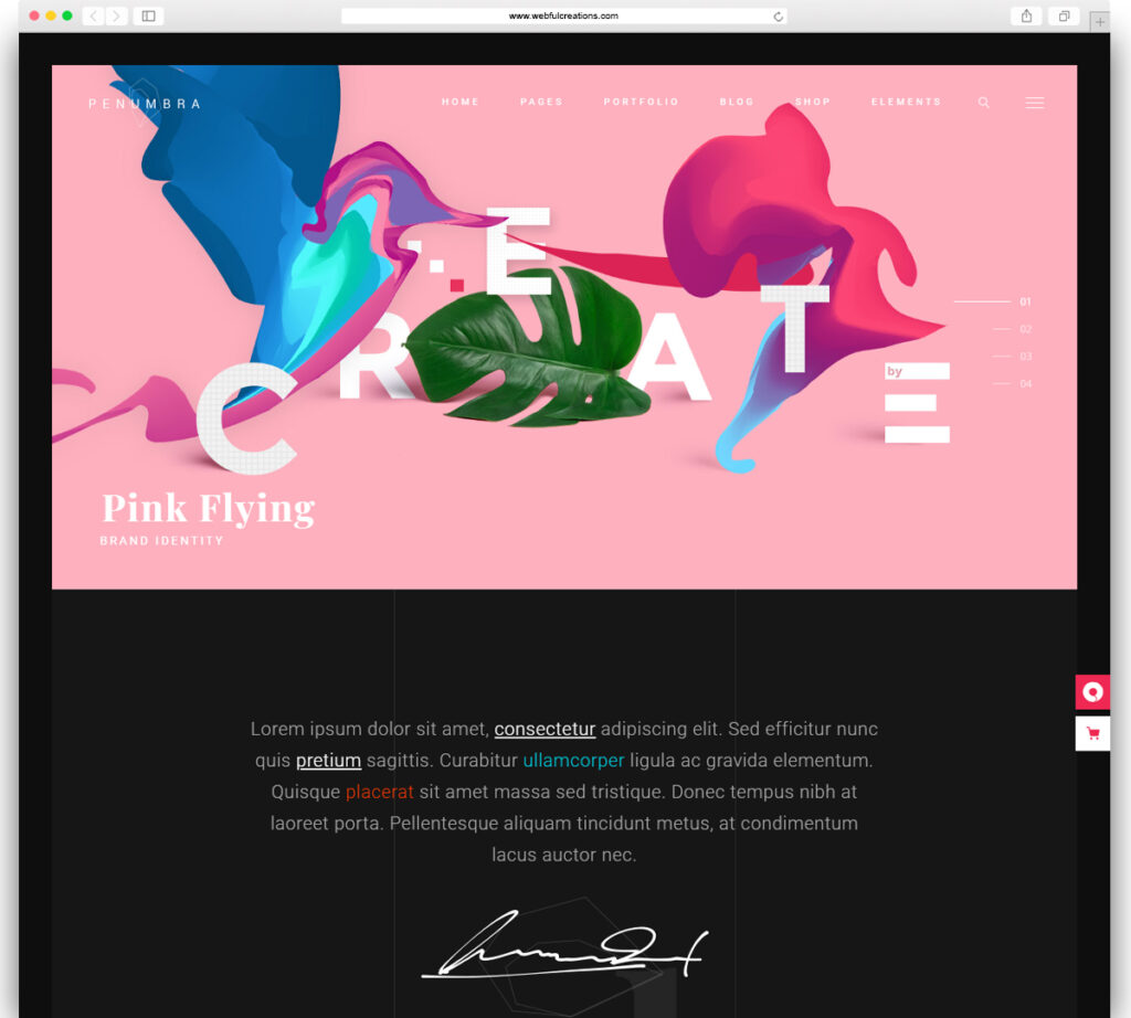 Penumbra - Multi-Concept Design Portfolio Theme