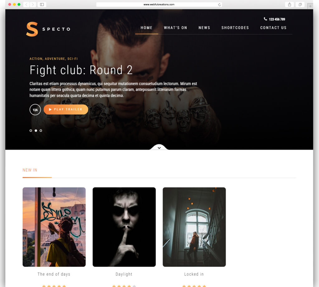 Specto - Cinema WordPress Theme