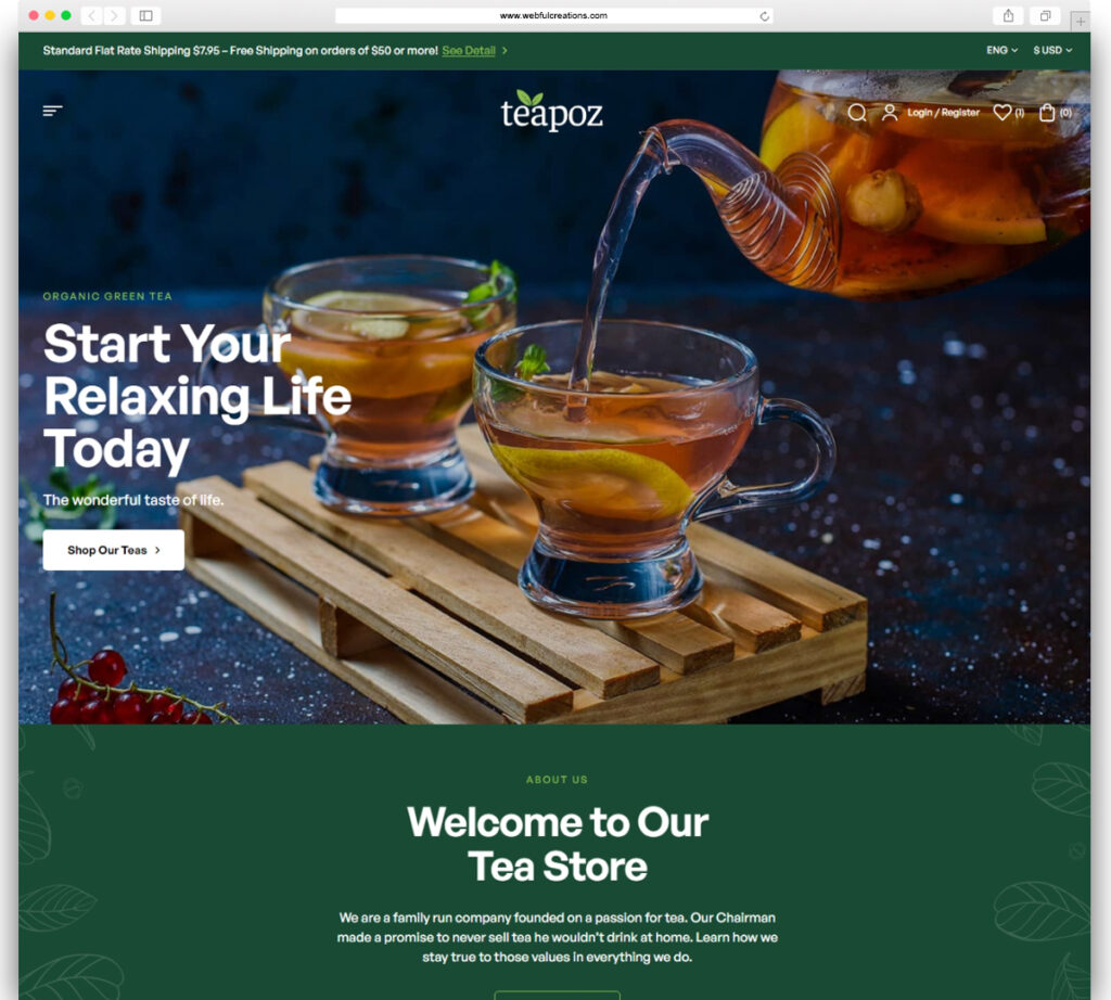 Teapoz - Tea Shop WooCommerce Theme