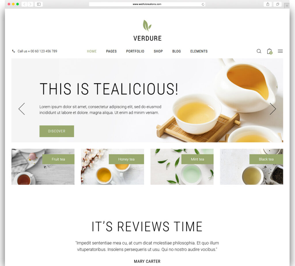 Verdure - Organic Tea Shop Theme
